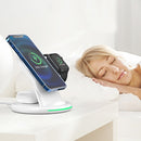W02 3 in 1 Magnetic Wireless Charger(White)
