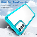 For Samsung Galaxy A13 5G Colorful Series Acrylic + TPU Phone Case(Transparent Blue)