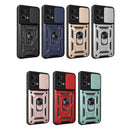 For OPPO Reno7 4G Sliding Camera Design TPU + PC Phone Case(Red)
