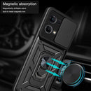 For OPPO Reno7 4G Sliding Camera Design TPU + PC Phone Case(Red)