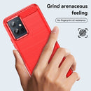 For vivo Y75 5G Brushed Texture Carbon Fiber TPU Phone Case(Red)