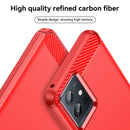 For vivo Y75 5G Brushed Texture Carbon Fiber TPU Phone Case(Red)