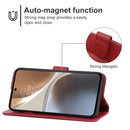For Motorola Moto G32 Leather Phone Case(Red)