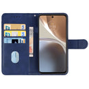 For Motorola Moto G32 Leather Phone Case(Blue)