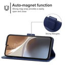 For Motorola Moto G32 Leather Phone Case(Blue)