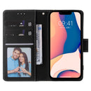 Marble Bronzing Stitching Horizontal Flip PU Leather Case For iPhone 14(Black)