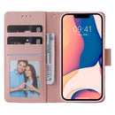 Marble Bronzing Stitching Horizontal Flip PU Leather Case For iPhone 14(Purple)