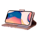 Marble Bronzing Stitching Horizontal Flip PU Leather Case For iPhone 14(Purple)