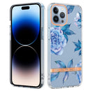 For iPhone 14 Pro Flowers and Plants Series IMD TPU Phone Case(Orchid Peony)