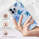 For iPhone 14 Pro Max Flowers and Plants Series IMD TPU Phone Case (Orchid Peony)