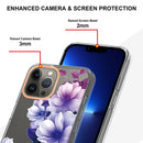 For iPhone 14 Pro Max Flowers and Plants Series IMD TPU Phone Case (Purple Begonia)