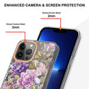 For iPhone 14 Pro Max Flowers and Plants Series IMD TPU Phone Case (Purple Peony)