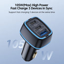 C26 105W Max Dual Type-C + USB Ports Car Charger(Black)
