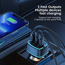 C26 105W Max Dual Type-C + USB Ports Car Charger(Black)