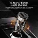 C12P 48W USB + Type-C Dual Port Transparent Mini Car Charger(Black)