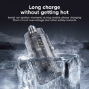 C12P 48W USB + Type-C Dual Port Transparent Mini Car Charger(Black)