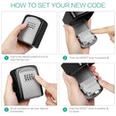 G9 4-digit Password Aluminum Alloy Key Storage Box(Black)