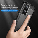 For OPPO A36 Brushed Texture Carbon Fiber TPU Phone Case(Black)