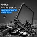 For OPPO A36 Brushed Texture Carbon Fiber TPU Phone Case(Black)