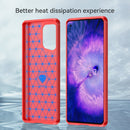 For OPPO Find X5 Brushed Texture Carbon Fiber TPU Phone Case(Red)