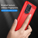 For OPPO Find X5 Brushed Texture Carbon Fiber TPU Phone Case(Red)