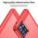 For OPPO Reno7 5G Brushed Texture Carbon Fiber TPU Phone Case(Red)