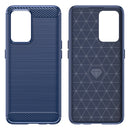For OPPO Reno7 5G Brushed Texture Carbon Fiber TPU Phone Case(Blue)