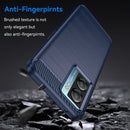 For OPPO A57 4G Brushed Texture Carbon Fiber TPU Phone Case(Blue)