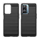For OPPO A77 5G Brushed Texture Carbon Fiber TPU Phone Case(Black)
