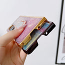For Samsung Galaxy Z Fold4 5G Shinning Diamond Ring Holder Phone Case(Blue Purple)