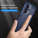For Realme 9 Pro Brushed Texture Carbon Fiber TPU Phone Case(Blue)