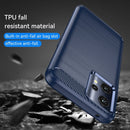 For Realme 9 Pro Brushed Texture Carbon Fiber TPU Phone Case(Blue)