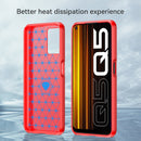 For Realme Q5 Brushed Texture Carbon Fiber TPU Phone Case(Red)