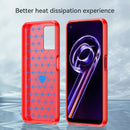 For Realme 9 5G Brushed Texture Carbon Fiber TPU Phone Case(Red)