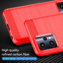 For Realme 9 5G Brushed Texture Carbon Fiber TPU Phone Case(Red)