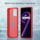 For Realme Narzo 50 Pro Brushed Texture Carbon Fiber TPU Phone Case(Red)