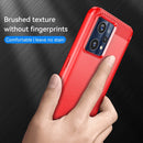 For Realme Narzo 50 Pro Brushed Texture Carbon Fiber TPU Phone Case(Red)
