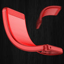 For Realme Narzo 50 Pro Brushed Texture Carbon Fiber TPU Phone Case(Red)