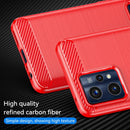 For Realme Narzo 50 Pro Brushed Texture Carbon Fiber TPU Phone Case(Red)