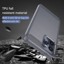For Realme C35 Brushed Texture Carbon Fiber TPU Phone Case(Grey)