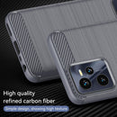 For Realme C35 Brushed Texture Carbon Fiber TPU Phone Case(Grey)