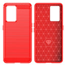 For Realme GT Neo3 Brushed Texture Carbon Fiber TPU Phone Case(Red)