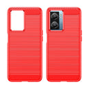 For Realme Q5i Brushed Texture Carbon Fiber TPU Phone Case(Red)
