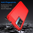 For Realme Q5i Brushed Texture Carbon Fiber TPU Phone Case(Red)