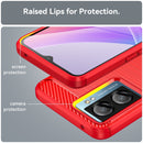 For Realme Q5i Brushed Texture Carbon Fiber TPU Phone Case(Red)