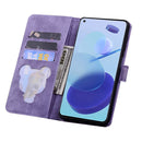 For Xiaomi Mi 11 Lite 4G / 5G Cartoon Sakura Cat Embossed Leather Phone Case(Purple)