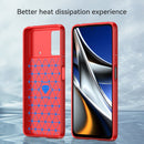 For Xiaomi Poco X4 Pro 5G Brushed Texture Carbon Fiber TPU Phone Case(Red)