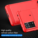 For Xiaomi Poco X4 Pro 5G Brushed Texture Carbon Fiber TPU Phone Case(Red)