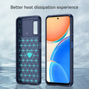 For Xiaomi Poco M4 Pro Brushed Texture Carbon Fiber TPU Phone Case(Blue)