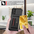 For Samsung Galaxy A73 5G ZM06 Card Bag TPU + Leather Phone Case(Black)